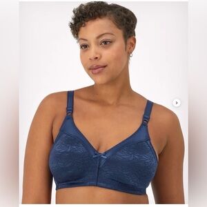 Bali Double Support Lace Wireless Bra Royal Blue 34DD NYOT